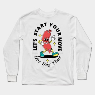 retro hot dog sausage Long Sleeve T-Shirt